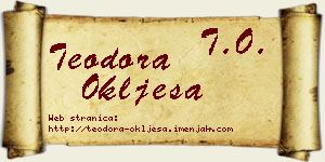Teodora Oklješa vizit kartica